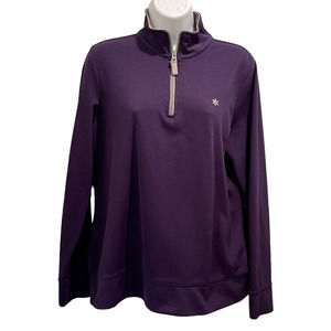 Old Navy Quarter Zip Blue Mock Neck Pullover Womens Large 250 S1280